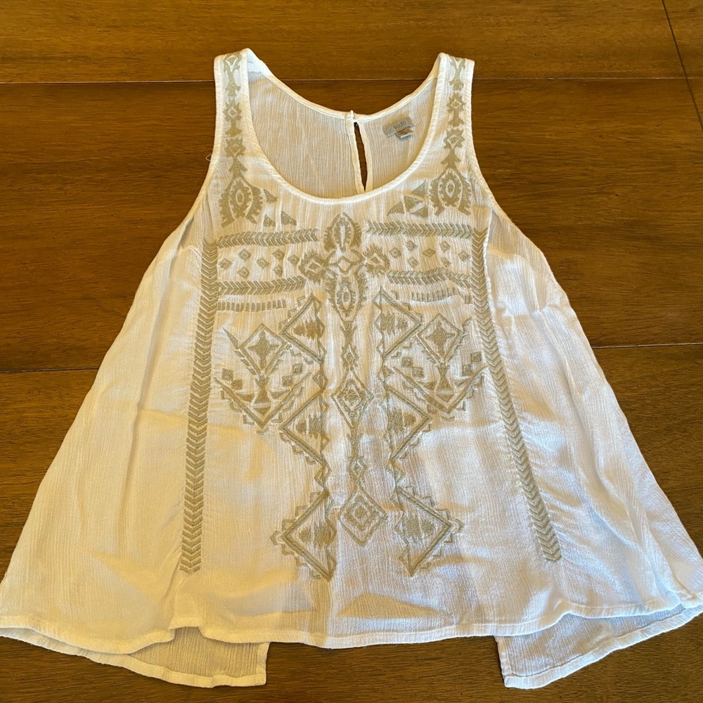 Urban Outfitters Ecote Light Patterned Sheer Top